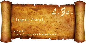 Linges Zseni névjegykártya
